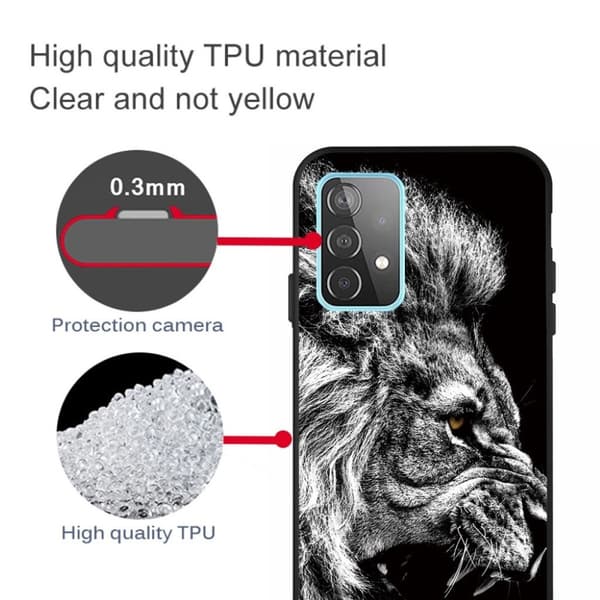 Imagine Samsung Galaxy A72 5G kotelot - Leijona Silver grey