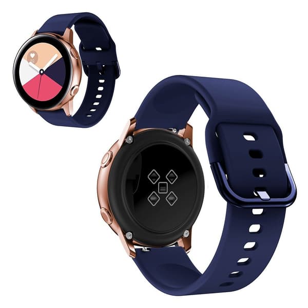 20mm Universal silicone watch band - Midnight Blue Blå