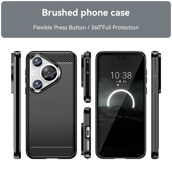 Carbon Flex Huawei Pura 70 Pro skal - Svart Svart
