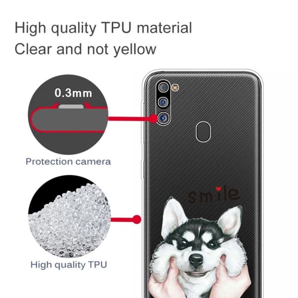 Deco Samsung Galaxy M21 2021 skal - Husky Vit