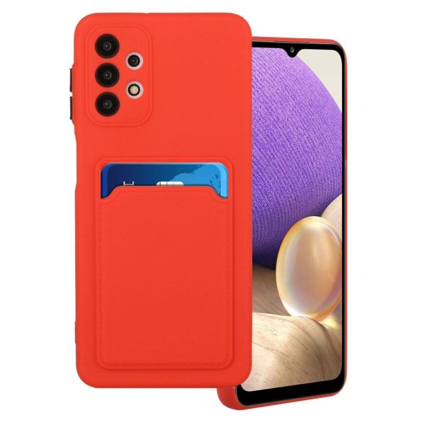 Card Holder Suojakuori For Samsung Galaxy A52 5G - Punainen Red