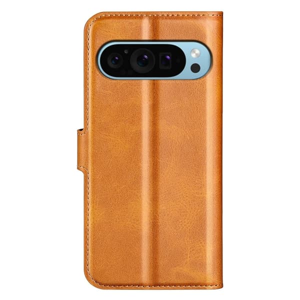 Google Pixel 9 læderetui med pung - Gul Yellow