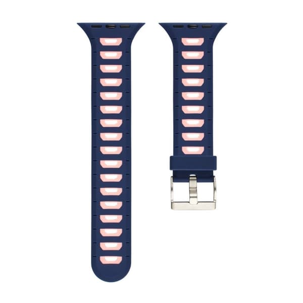 Apple Watch 42mm trendikäs ranneke - Tummansininen / Pinkki Multicolor