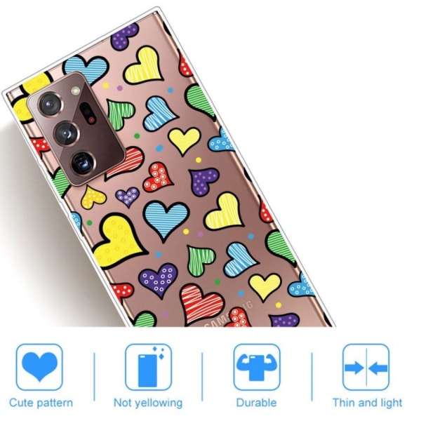 Deco Samsung Galaxy Note 20 Ultra case - Hearts Multicolor