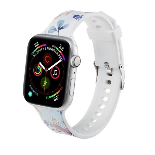 Apple Watch Series 5 44mm mönster silikon klockarmband - blomma multifärg