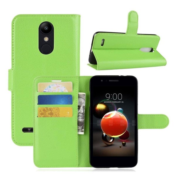 LG K8 (2018) mobilfodral syntetläder silikon stående plånbok - G Grön