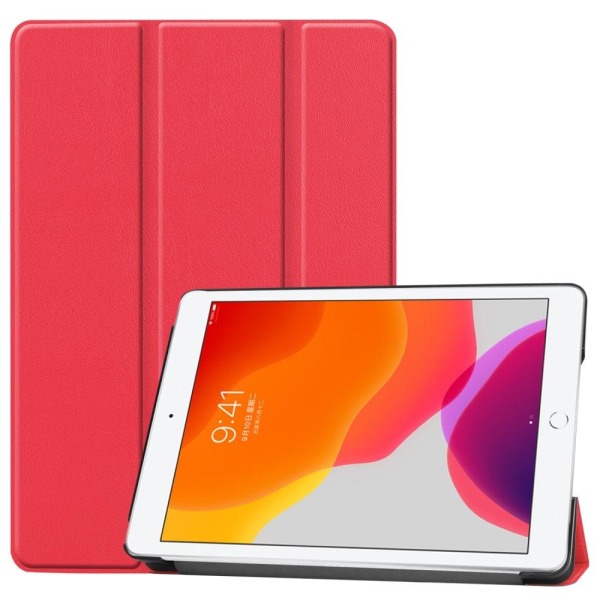 iPad 10.2 (2021) / (2020) / (2019) Tri-fold Stand Cover Vegansk Red