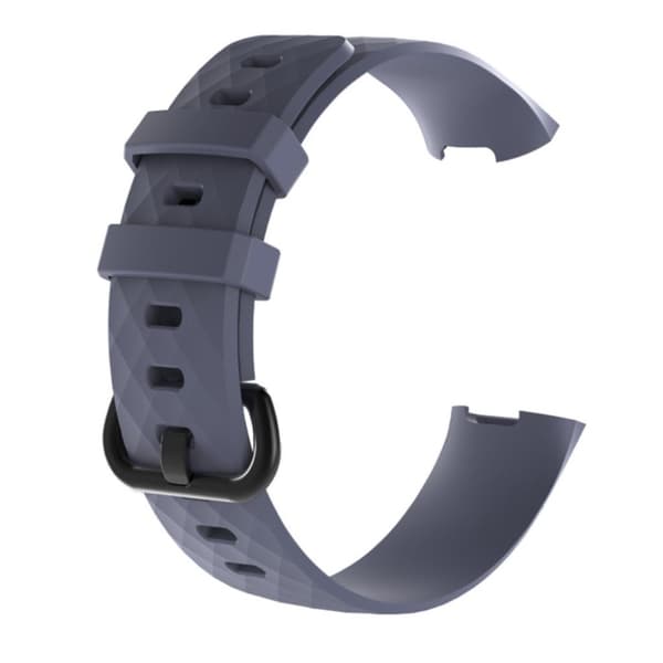 Fitbit Charge 3 Silikon Flexbible Wath Armbånd - Størrelse: L / Blå Blue