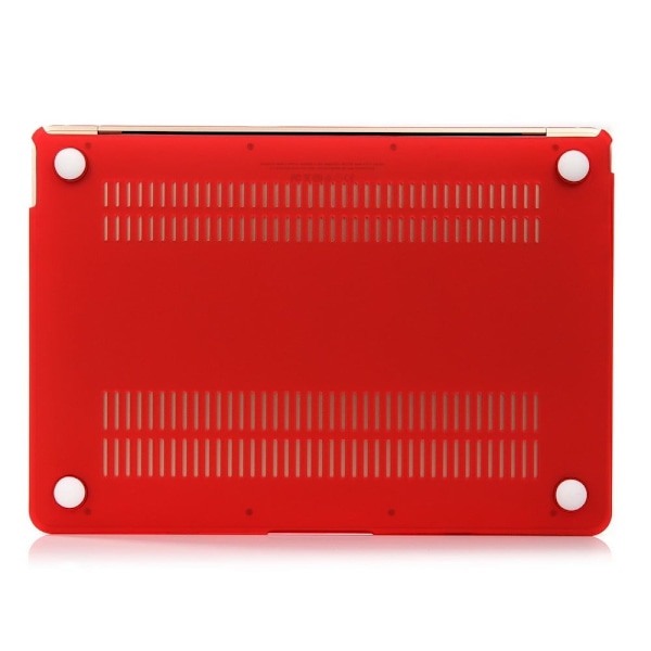 Ancker Macbook 12-inch (2015) Retina Display Hårdt Etui - Mat Rød Red