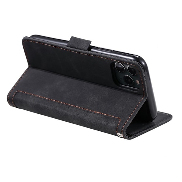 Surburbian iPhone 11 Pro læder flip etui - Sort Black
