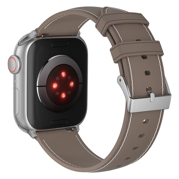 Apple Watch Series 9 41mm ompeluranneke - Harmaa Silver grey