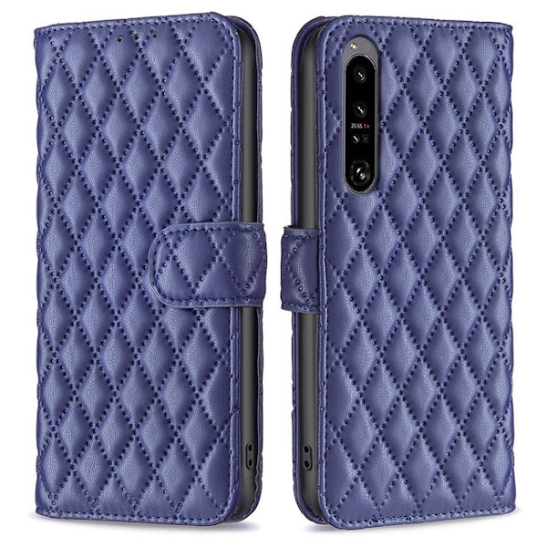 Rhombus mat Sony Xperia 1 VI flip etui - Blå Blue