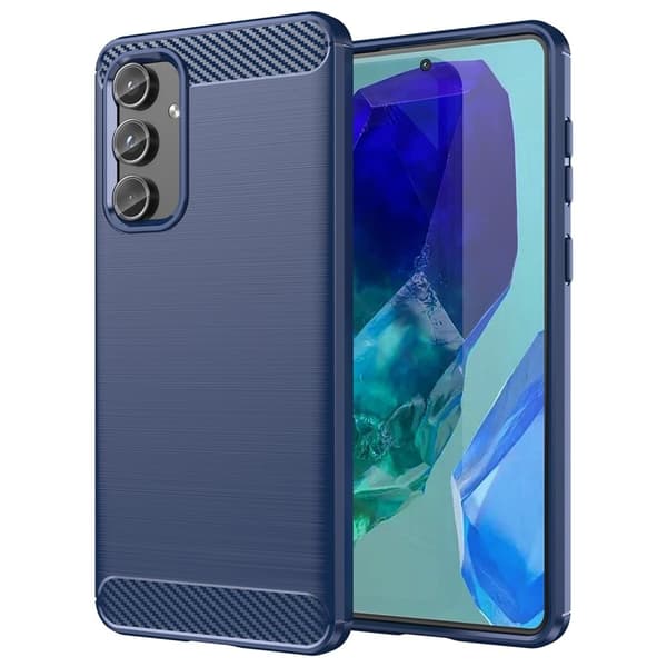 Carbon Flex Samsung Galaxy M55 skal - Blå Blå
