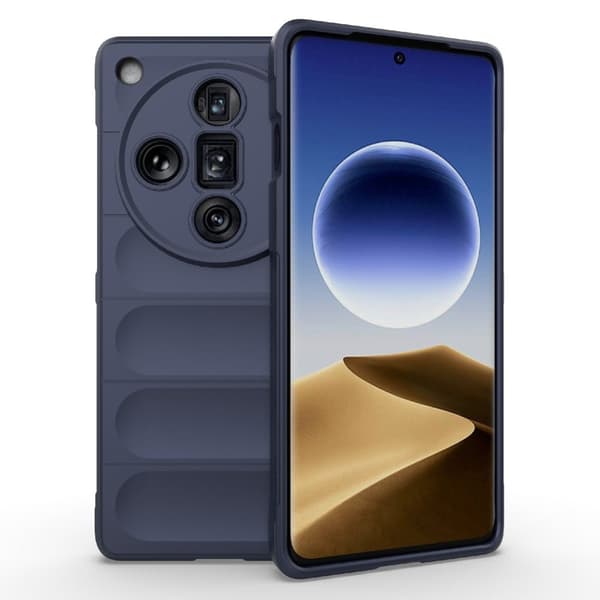 Blødt grebsformet Oppo Find X7 Ultra cover - Mørkeblå Blue