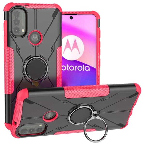 Kickstand-cover med magnetplade til Motorola Moto E30 / E40 - Rose Pink