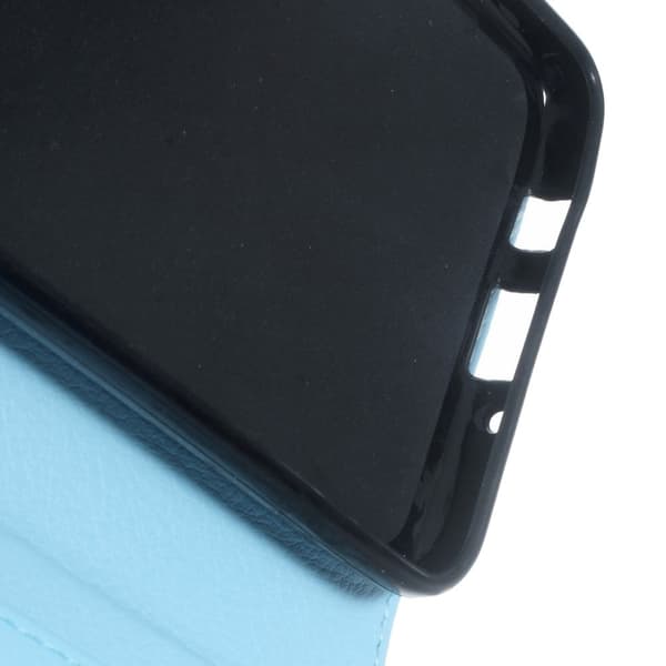 Mankell læder-etui med litchi overflade til Samsung Galaxy J5 (2016) - Blå Blue