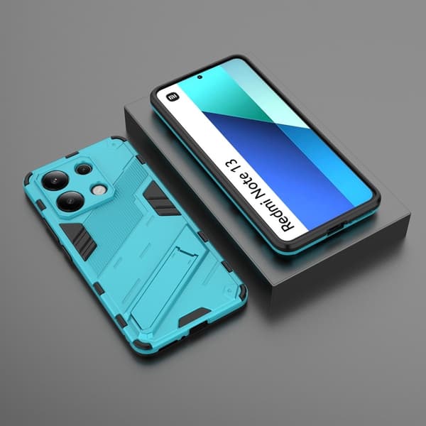 Støtsikkert hybriddeksel med et moderne preg for Xiaomi Redmi Note 13 4G - Babyblå Blue