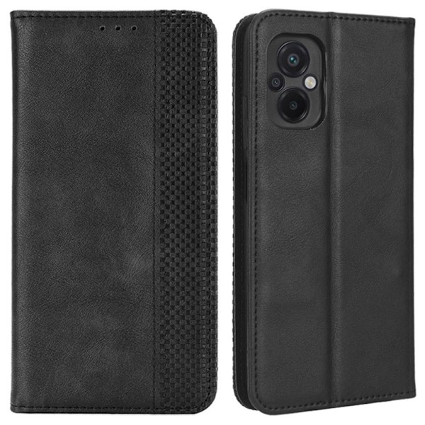 Bofink Vintage Xiaomi Poco M5 Læder Etui - Sort Black