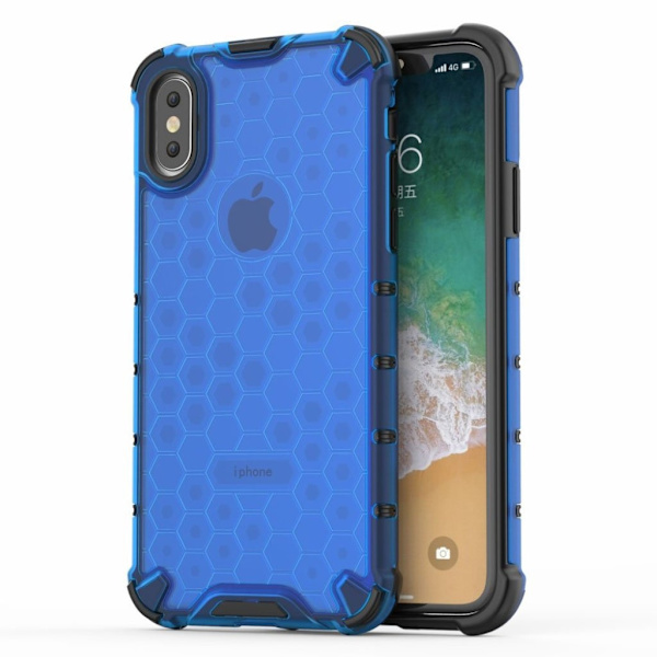 Bofink Honeycomb iPhone XS deksel - Blå Blue