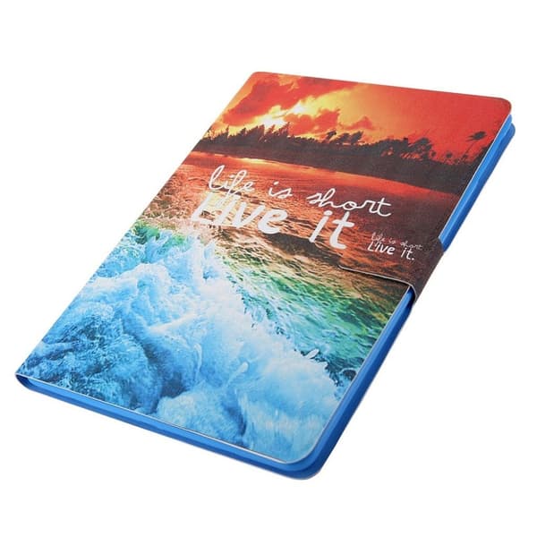 Elegant Mønster Lær Flippetui til Samsung Galaxy Tab A7 10.4 (2020) - Seaside Sunset Multicolor
