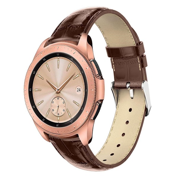 Samsung Galaxy Watch (42mm) klockarmband i äkta läder - Brun Brun