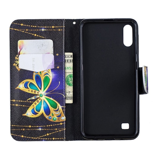 Wonderland Samsung Galaxy A10 kotelot - Sommerfugl med Diamant Multicolor