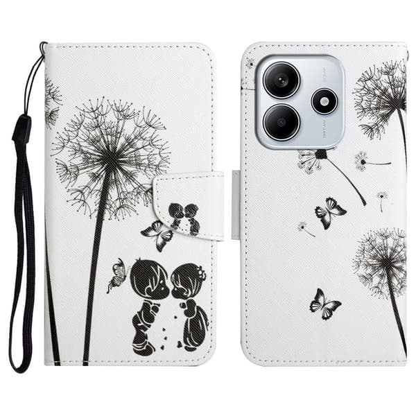 Wonderland Xiaomi Redmi Note 14 5G flip etui - Mælkebøtte Black