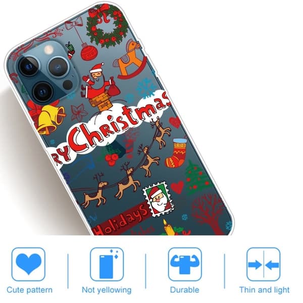 Deco iPhone 14 Pro Max deksel - Juledekorasjon Red
