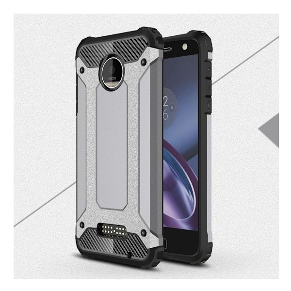 Motorola Moto Z Force hybridskal - Grå Silvergrå