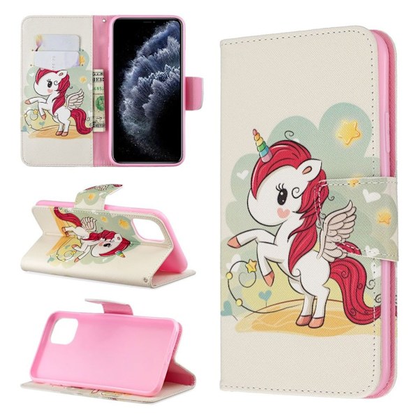 Wonderland iPhone 11 Pro Max flip etui - Enhjørning Pink