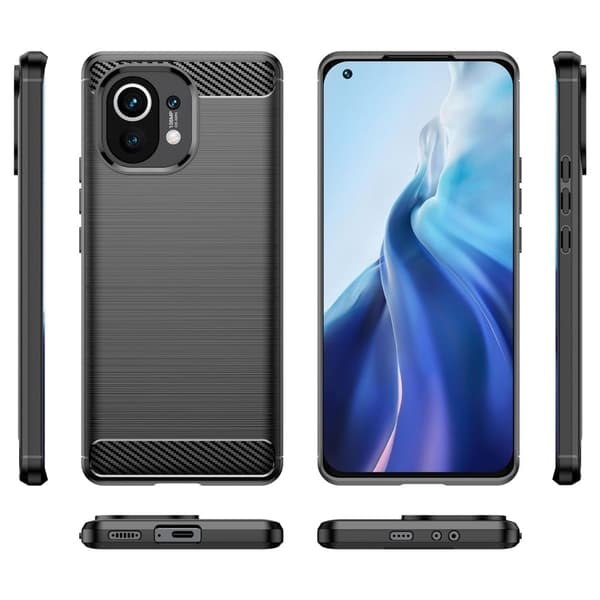 Carbon Flex Etui Xiaomi Mi 11 - Svart Black