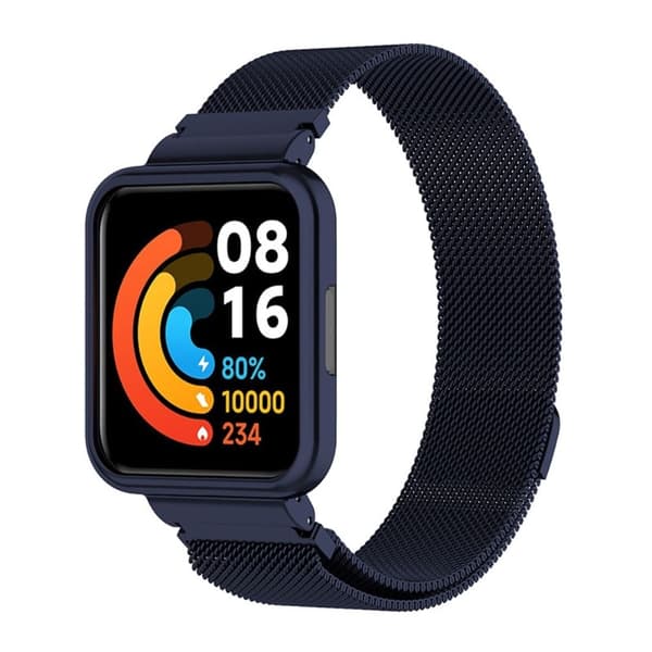 Xiaomi Redmi Watch 2 Lite milanesisk urrem + ramme - Mørkeblå Blue
