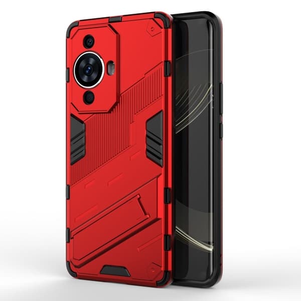 Shockproof Hybrid Suojakuori With A Modern Touch For Huawei Nova 11 Pro / 11 Ultra - Punainen Red
