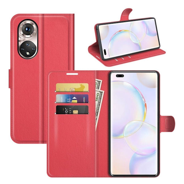 Classic Honor 50 Pro flip etui - Rød Red