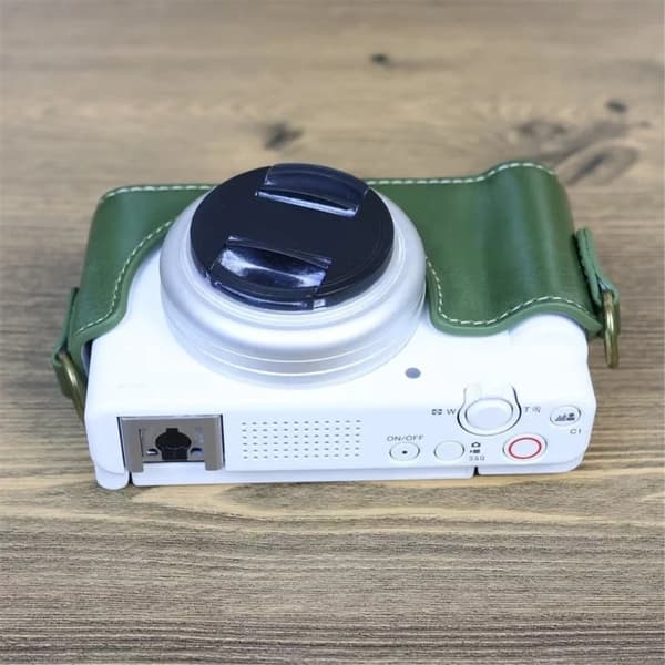 Sony ZV-1F läderfodral med axelrem - Grön Grön