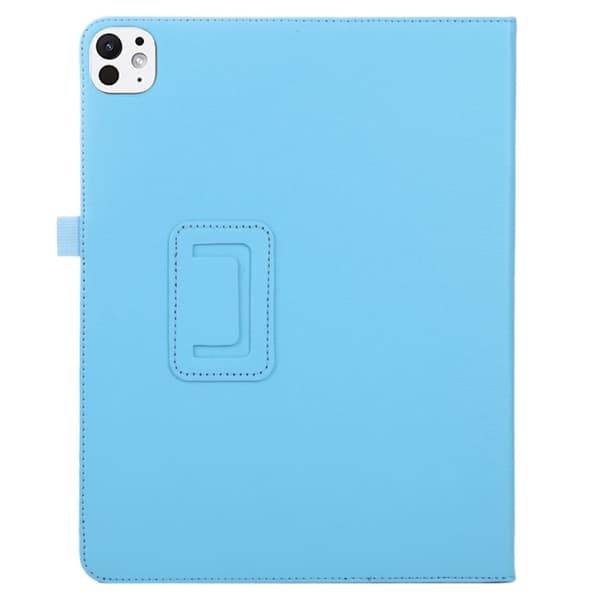 Til iPad Pro 11 (2024) Etui Bi-Fold Stand PU Læder Tablet Cover med Stylus Loop Design - Babyblå Blue