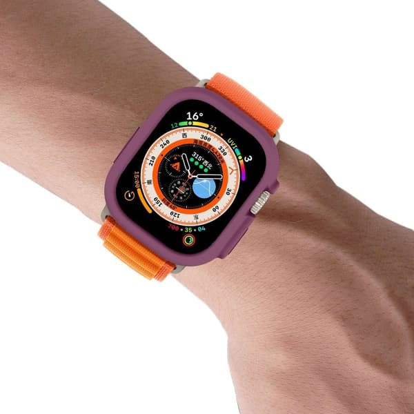 Apple Watch Ultra -kellon karkkivärinen kansi - Viininpunainen Red