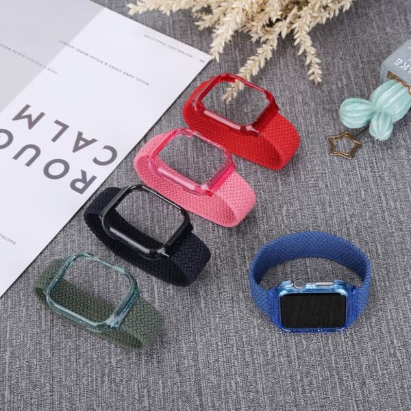 Apple Watch Series 6 / 5 40mm single wrap ribbon rem - rød / Størrelse: S Red