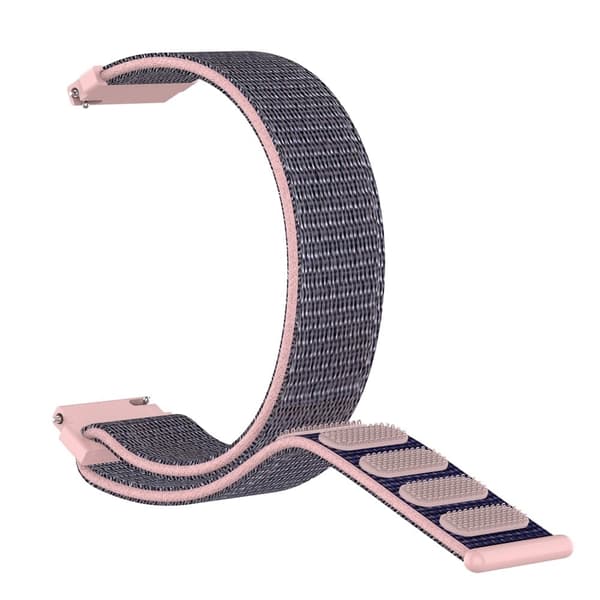 18 mm universal nylonstrop - Grå / Lyserød Pink