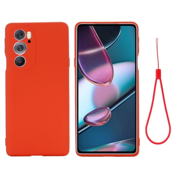 Matt flytende silikondeksel for Motorola Edge 30 Pro - Rød Red