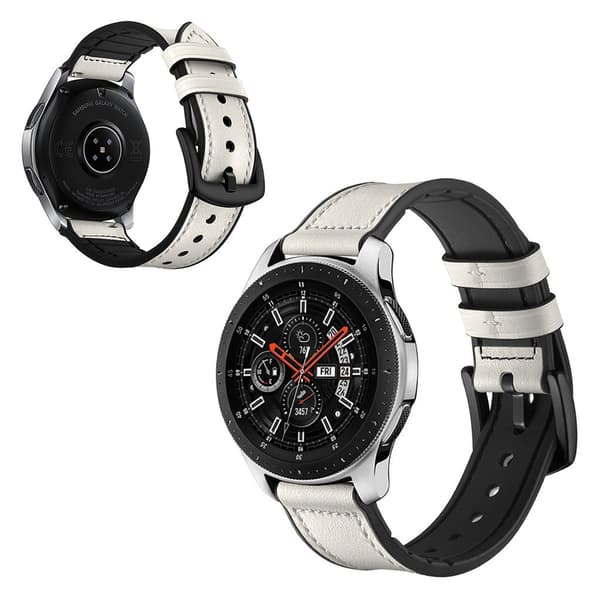 Samsung Galaxy Watch (46mm) læder Læder Urrem - Hvid White