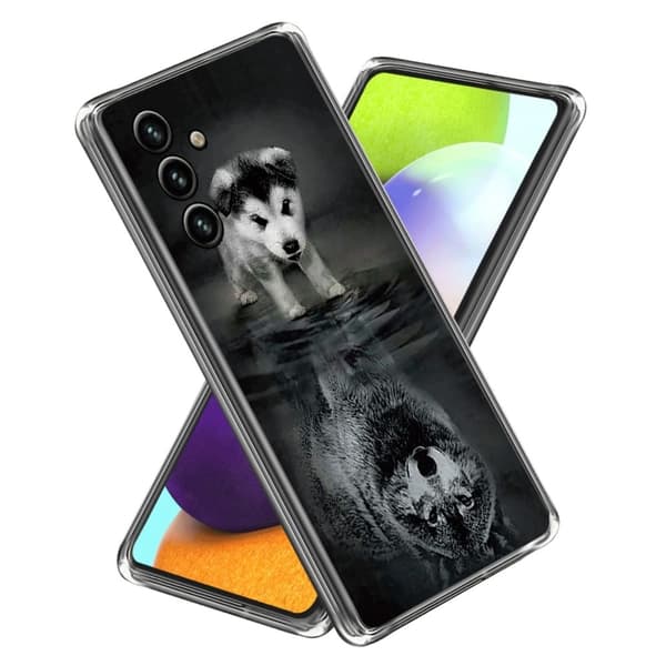 Deco Samsung Galaxy A25 skal - Hund Och Varg Svart