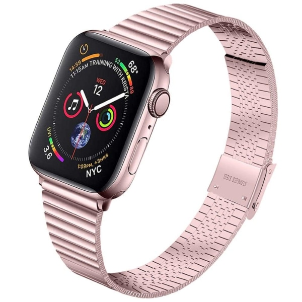 Apple Watch (45mm) stainless steel double buckle watch strap - R Rosa