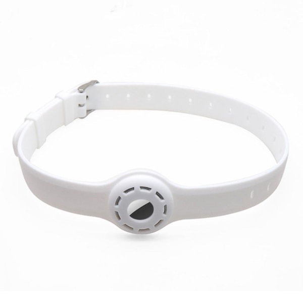 AirTags pet collar design silicone strap - White White