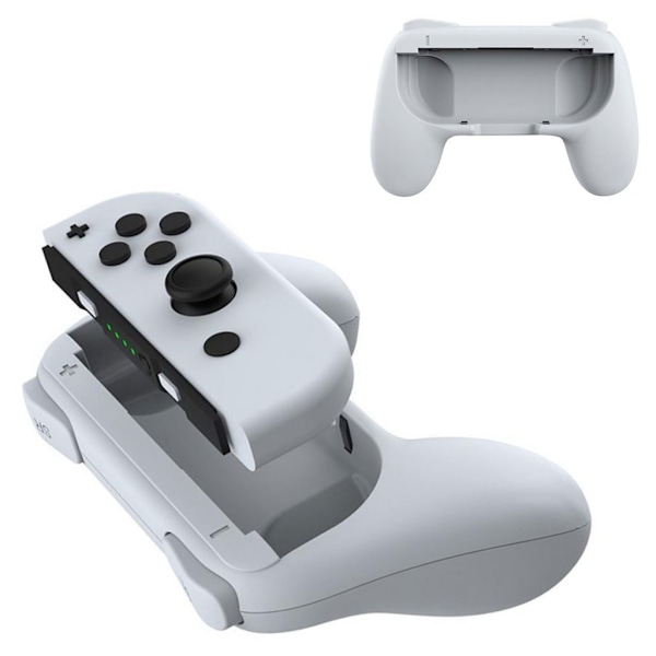 1 par DOBE Nintendo Switch OLED TNS-851B1 handkontrollgrepp Silvergrå