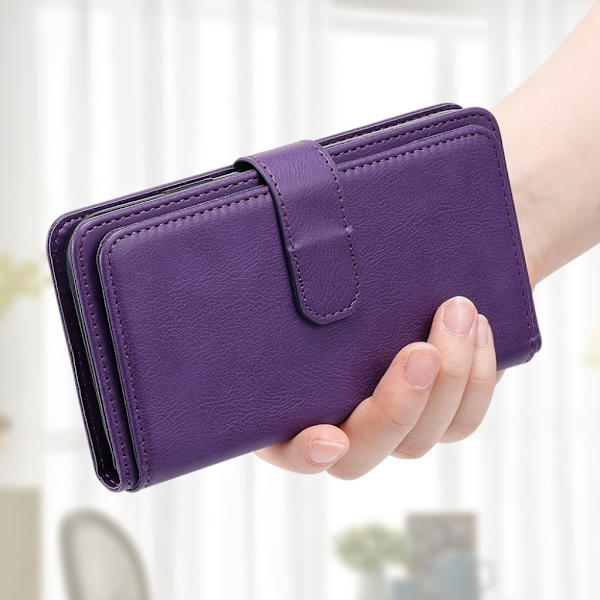 iPhone 13 Pro etui med pung & 10 kortpladser – Lilla Purple