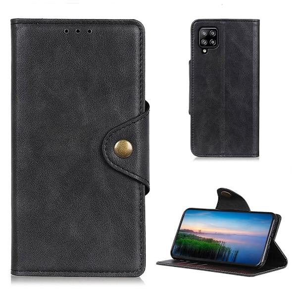 Alpha Samsung Galaxy A22 4G læder flip etui - Sort Black