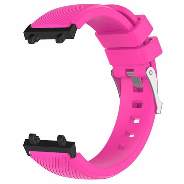Huami Amazfit Active Edge A2212 Watch Band Twill Texture Silicone Strap Replacement - Rose Pink