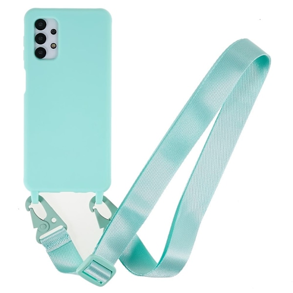 Tyndt TPU-etui med mat finish og justerbar strop til Samsung Galaxy M32 5G / A32 5G - Lysegrøn Green