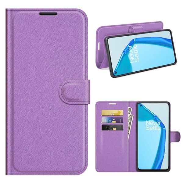 Classic OnePlus 9R Flippetui - Lilla Purple